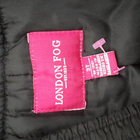 London Fog Black Insulated Snowbib SIZE 3T - Picture 4 of 4